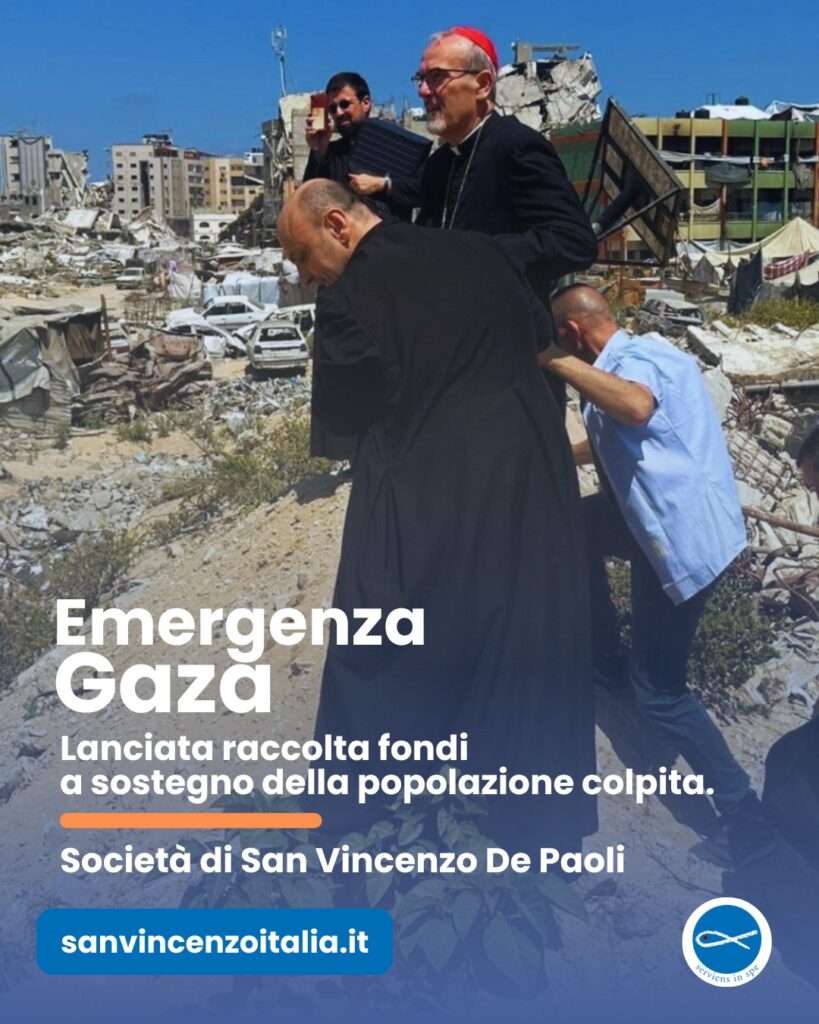 Una raccolta fondi per Gaza della San Vincenzo appoggiata dal Consiglio Centrale Rho Magenta